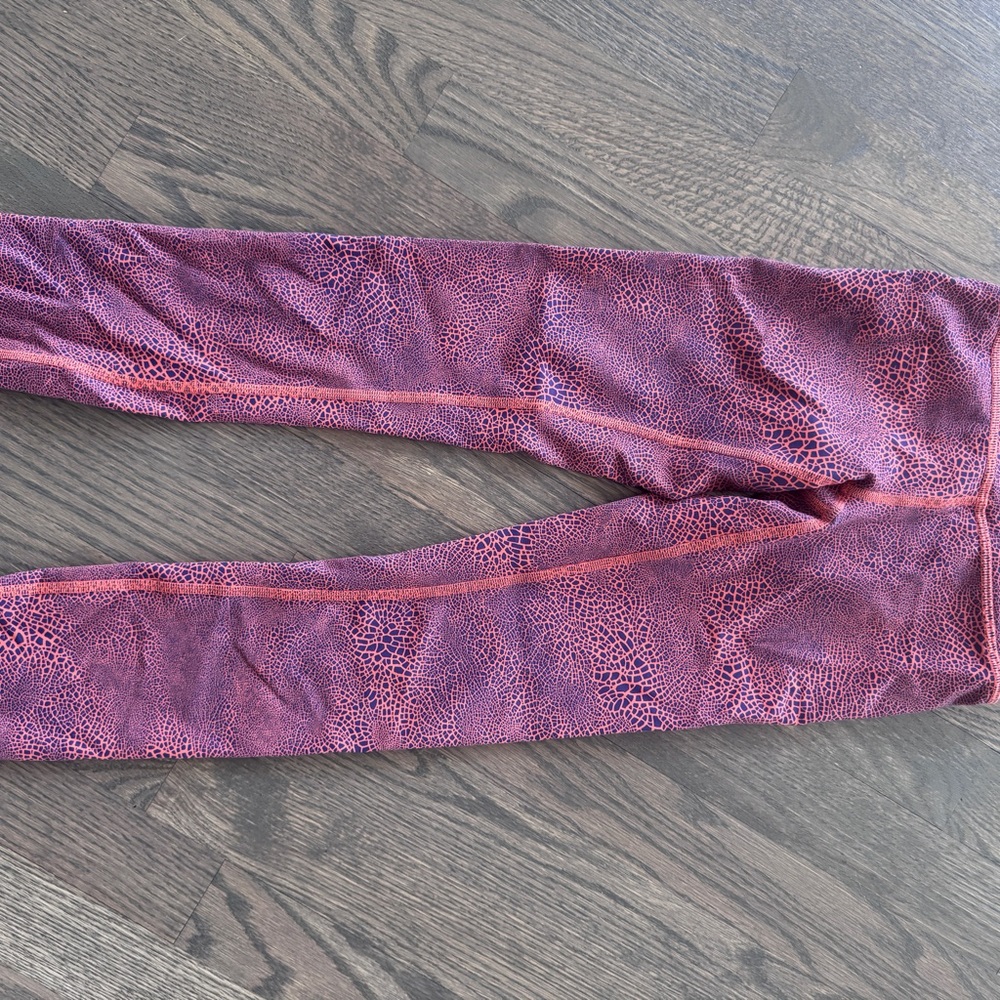 Purple Textured Leggings